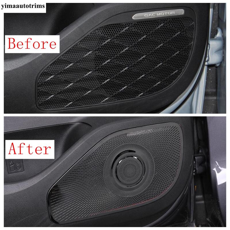 Car Inner Door Speaker Horn Audio Sound Frame Decor Cover Trim For GAC Trumpchi Empow - 2025 Stainless Steel Accessories