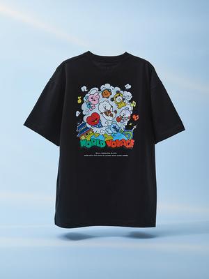 BT21 WORLD VOYAGE Short Sleeve T‑Shirt – Black