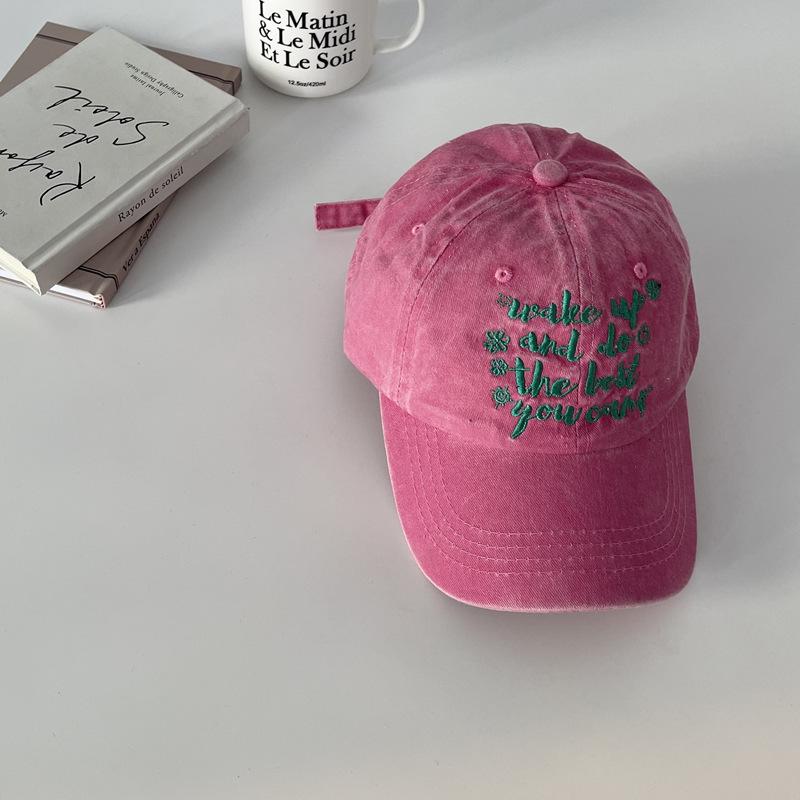 

Корейская версия ins белая выстиранная бейсболка для женщин, американская ретро кепка-утка с состаренной буквой, солнцезащитная шляпа для мужчин