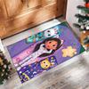 Gaby Dollhouse Printed Crystal Velvet Area Rug, Soft Anti-Slip Water Absorbent Floor Mat for Living Room Bedroom
