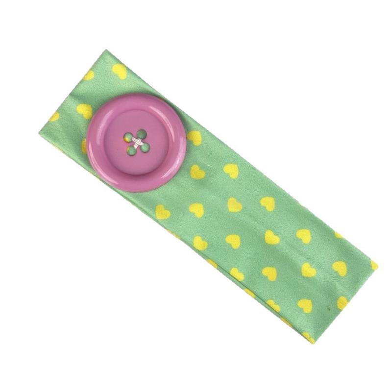 Summer Dopamine Large Button Wave Dot Headband Fashionable Ins Style Elastic Headband Sports Fitness Sweat-Absorbent Hairband