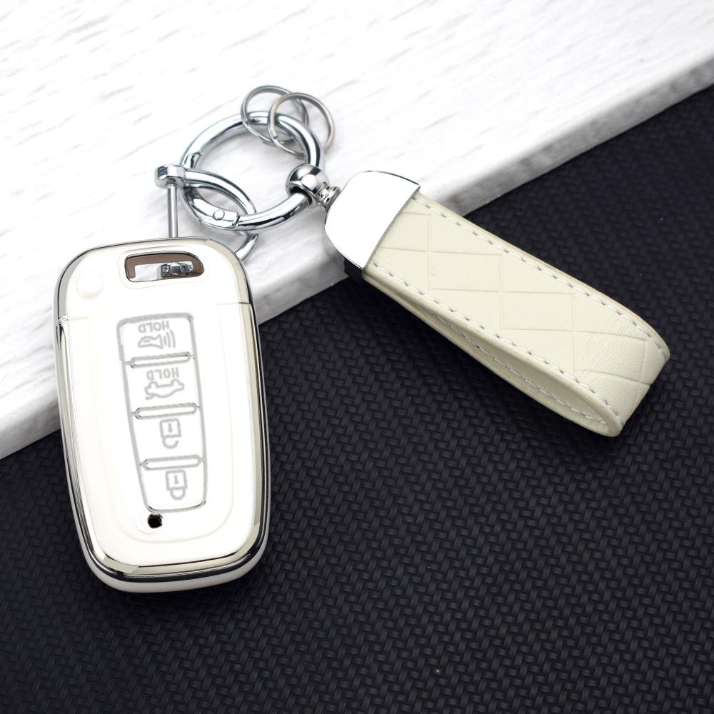 4 Button Tpu Key Case Cover For Hyundai Tucson Azera Ix35 Sonata For Kia Sportage R Borreed Sorento K5 K7 Key Holder Key Chains