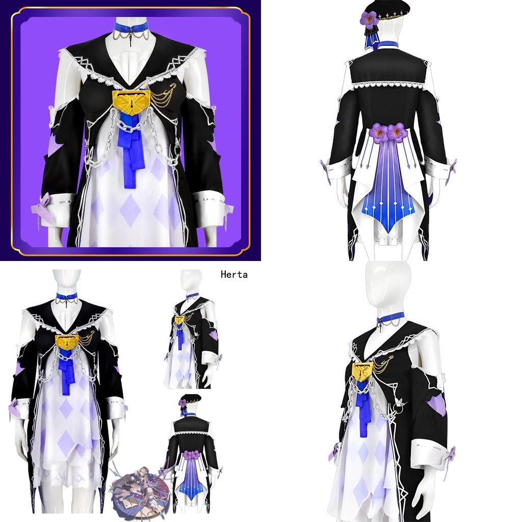 Schwarzes Turm-Cosplay-Kleid für Damen, bequem und stilvoll!