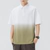 Summer Short-sleeved Polo Shirt Men's Lapel T-shirt Gradient Color Men's Lapel Thin Short T-top
