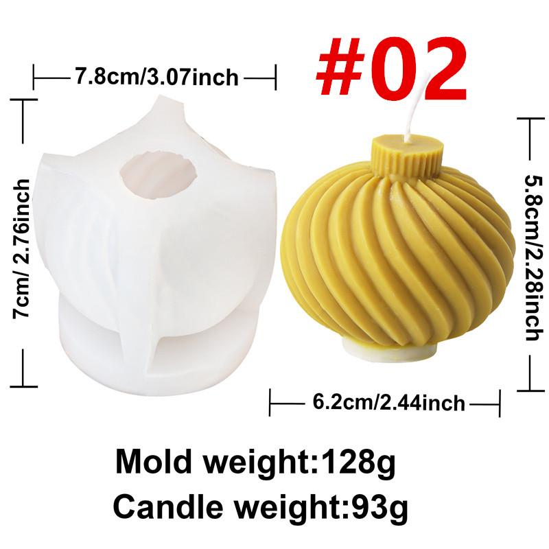 Geometrische Weihnachts-Kugel Kerze Silikonform Glockendesign Geeignet für Aromatherapie-Kerzen Gips-Bastelarbeiten Weihnachts-Heimdekoration