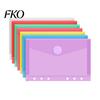Project Document Organizer Plastic File Folder with Label Pocket, Hook And Loop Closure Clear Curved Flip Cover Poly Envelope Folder, A4/A5/A6