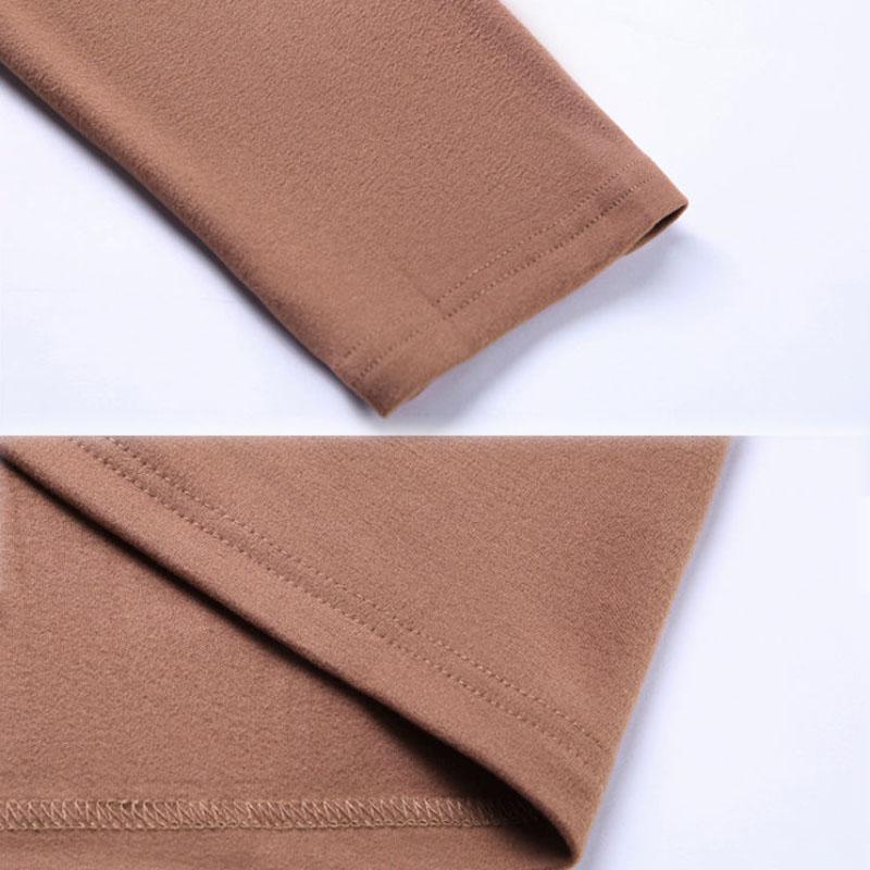 Winter Men's Long-sleeved T-shirt Sweater Double-faced Fleece Solid Color Warm Bottoming Shirt Half High Collar