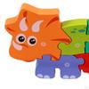 Children's Wooden Puzzle Dino Colors 3D Cognition Interactive Animals Montessori Toys for Children