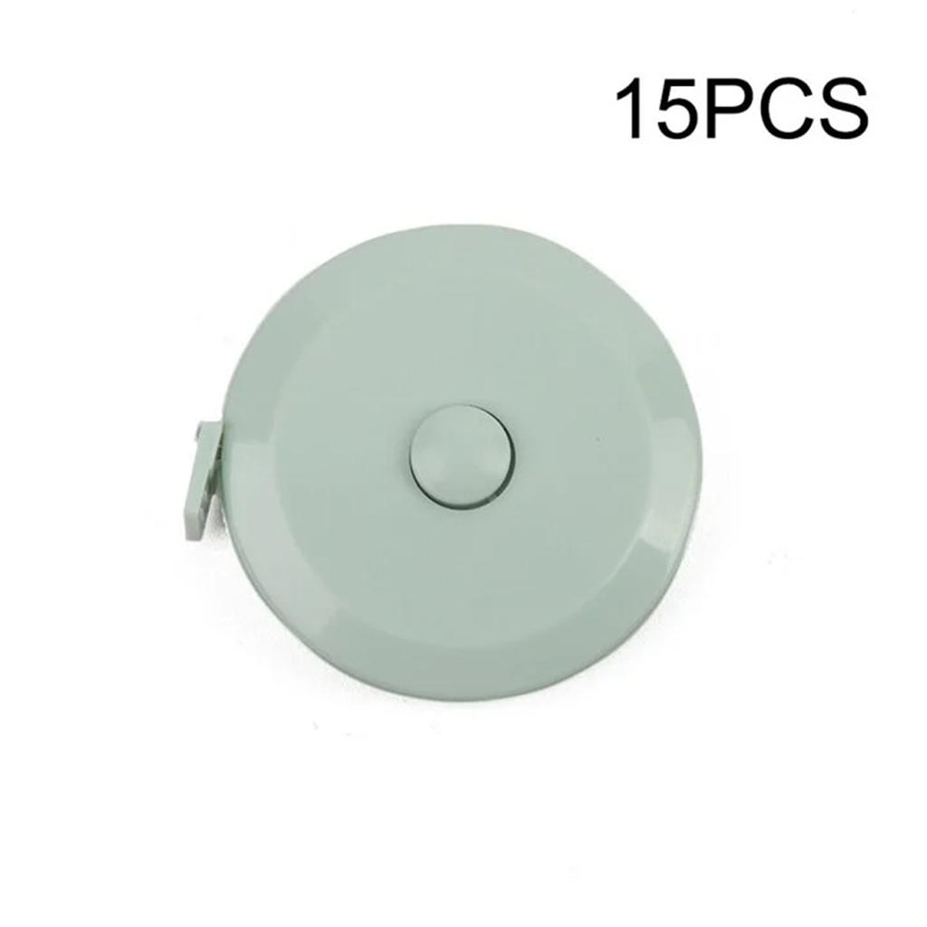 1PC/15PCS 1.5m Small Tape Measure Portable Student Soft Leather Three Measurement Clothes Automatic Recycling