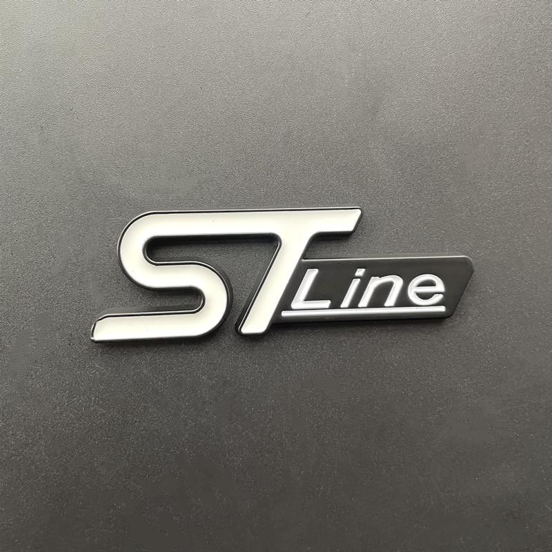 3D Metal Logo ST Line Emblem Car Trunk Badge For Ford Edge Puma Kuga Mondeo Fiesta Ecosport Focus ST Line Sticker Accessories