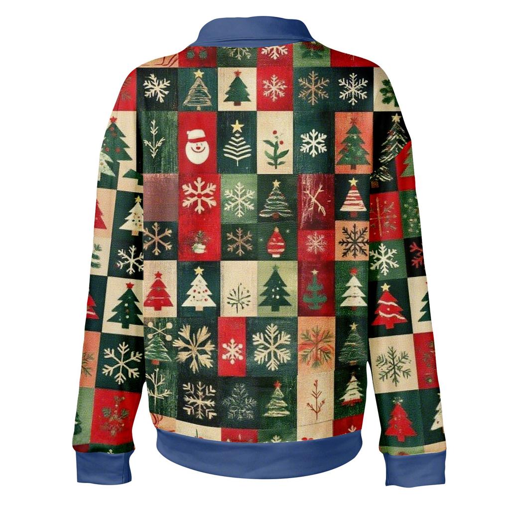 Women's Fashion Christmas Printed Long-Sleeve Pullover Top