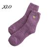Sweet Style Decorative Socks 1 Pair Women's Fuzzy Slipper Socks, Soft Plush Warm Non Slip Indoor Floor Winter Home Sleeping Fluffy Cozy Fleece