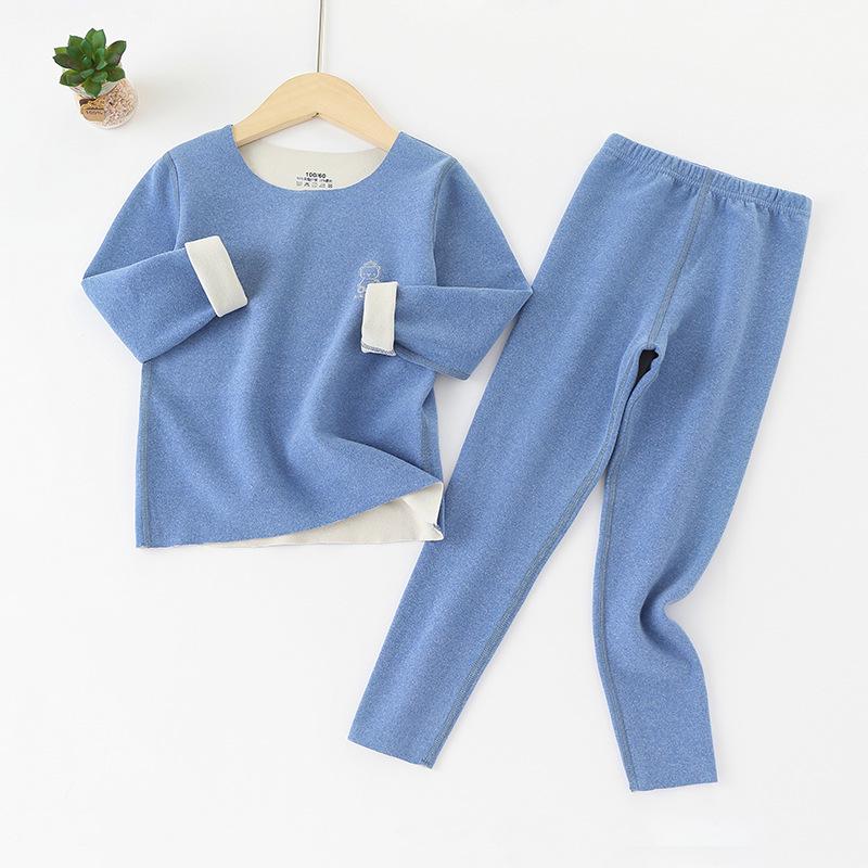 Children's Brushed Thermal Base Layer Set (S, M, L) – Seamless Class A Autumn Underwear and Trousers.