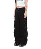 AAKAM Knee Pin-Tuck Taped Cargo Pants (Black)