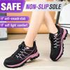 נעלי בטיחות לנשים נעלי עבודה לבנייה נעלי ספורט עם כיפת פלדה לנשים רשת נושמת מונעת החלקה נעלי בטיחות מגנות לנשים
