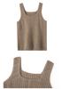 Lekasha Women's 100% Pure Cashmere U-Neck Ribbed Knit Camisole