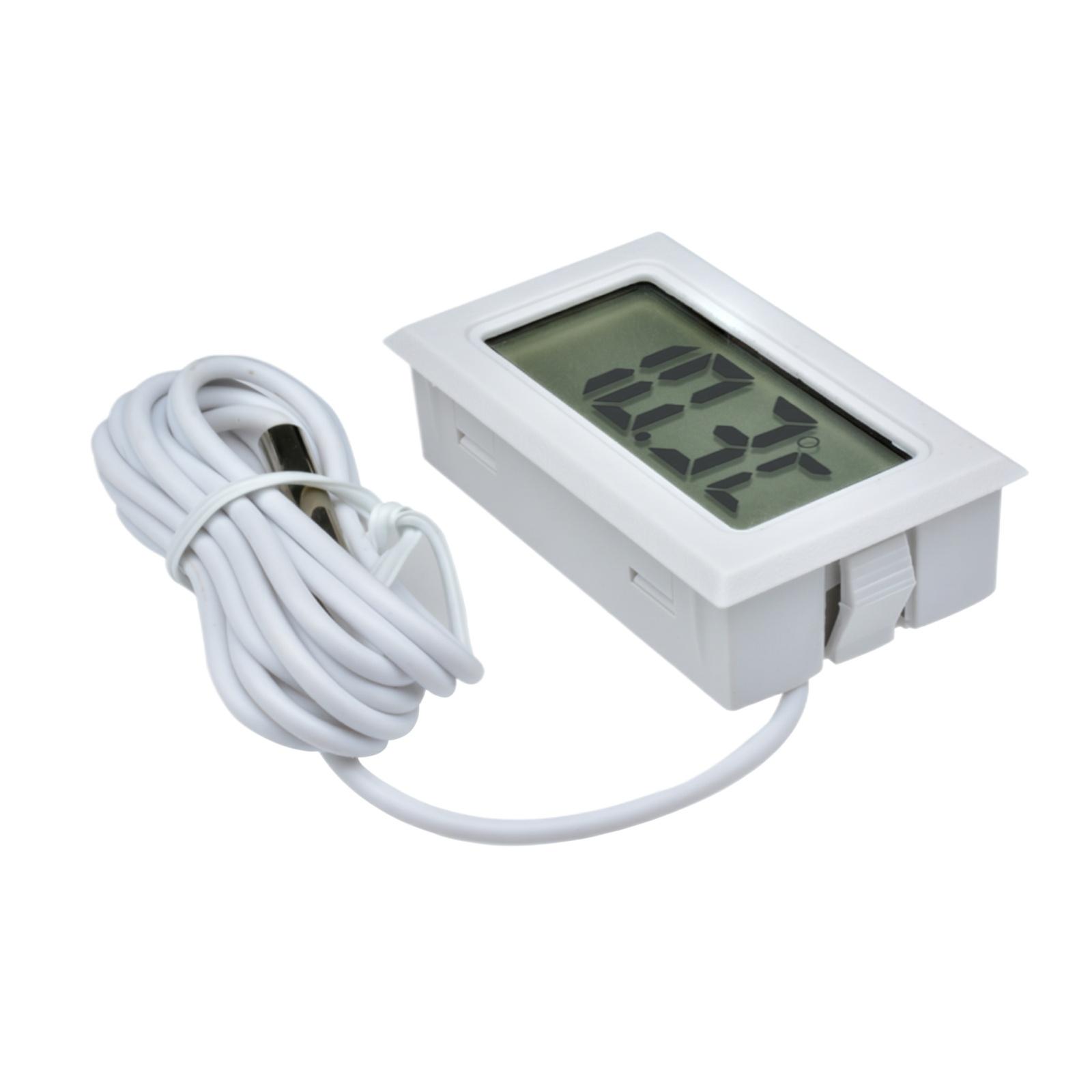 

Digital Temperature Meter with Probe Embedded Electronic Display Thermometer for Indoor Outdoor Use Accurate Temperature Measurement Device One Size белый