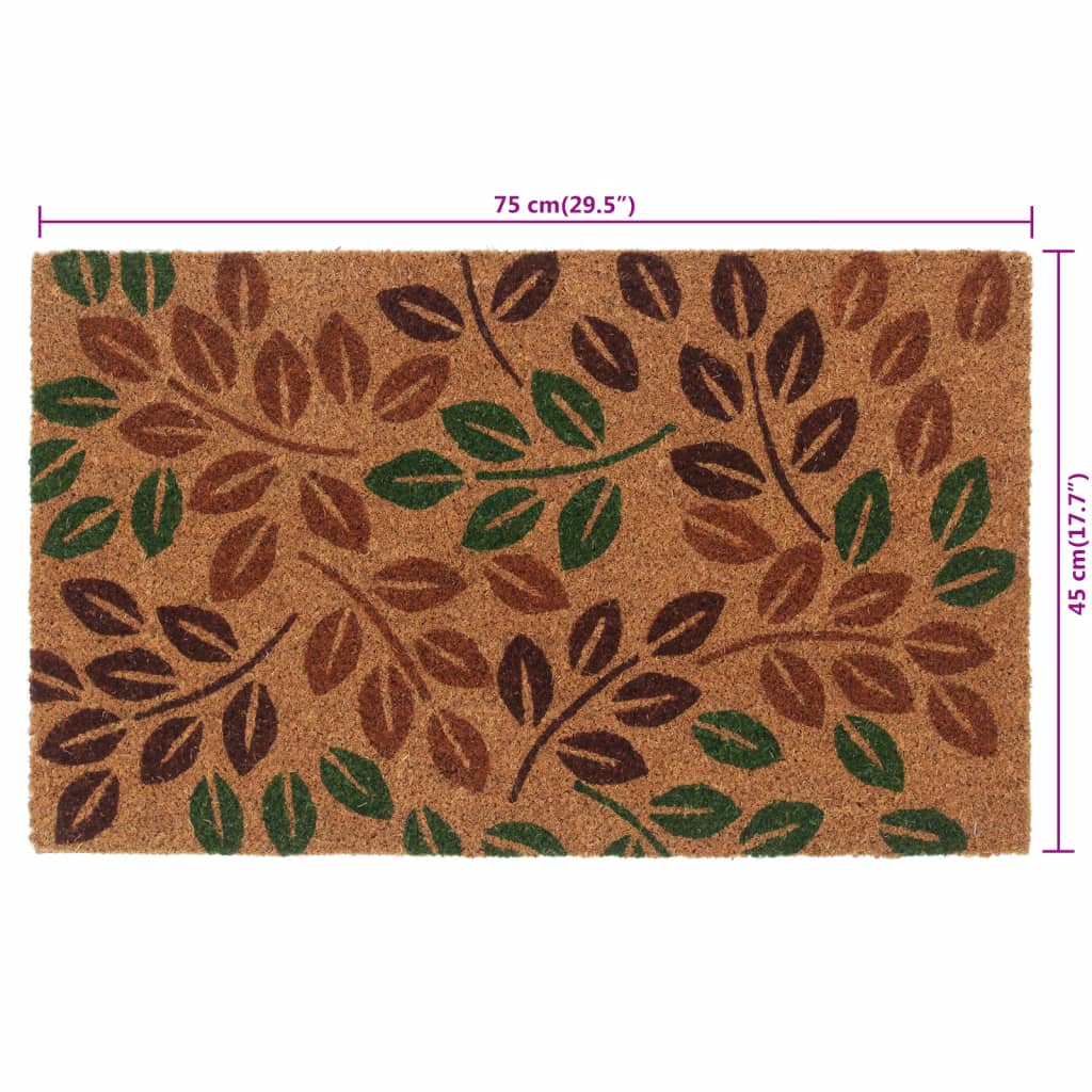 Vidaxl Wycieraczka, Naturalna, 45X75 Cm, Włókno Kokosowe, Tuftowana