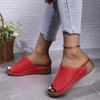 2025 Spring and Summer New Slippery Women's Comfortable Slope Heel Thick Sole Simple and Casual External Wearing Slippers