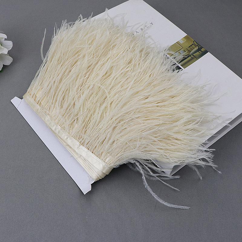 Ostrich Feather Lace Cloth Bandwidth 10-15Cm Stage Performance Clothing Decoration Accessories Lace Feather Ribbon