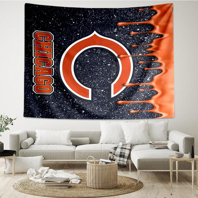 Chicago Bears Logo Tapestry Hanging for Bedroom,Livingroom, Playroom,Decor Art Room Wall Tapestry Holiday and Birthday Gifts