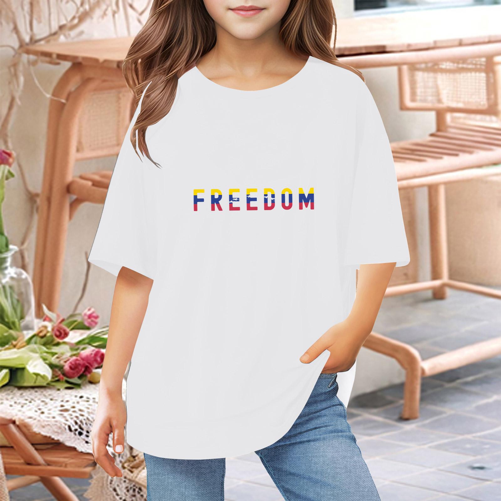 

Toddler Girl Boy T-Shirts Kids Top Boys And Girls Printed Short Sleeved T-shirt 1-12Y 160 білий