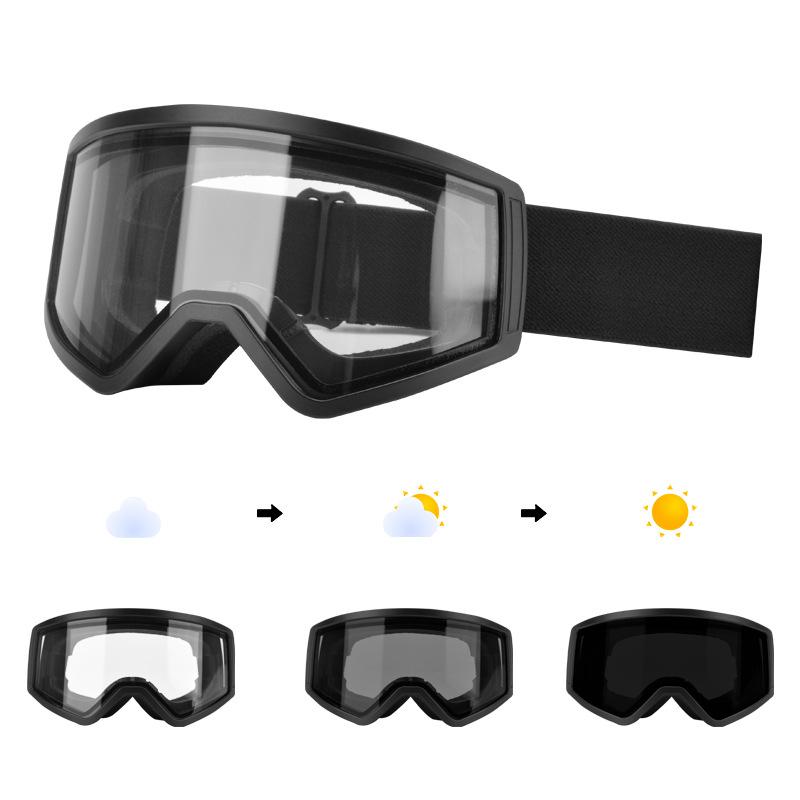 New Children's Ski Glasses Double Layer Anti-fog Color-changing Goggles Outdoor Kids Ski Goggles