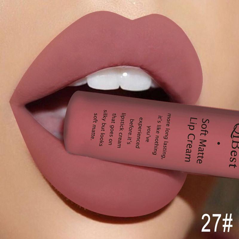Long Lasting Liquid Lipstick in A Waterproof Matte End, Featuring A Dark Red Black, Perfect for Women'S Makeup, Including Lip Gloss and Lip Tint
