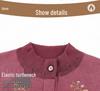 Women's Winter Fleece-Lined Cardigan and Sweater Set for Elderly