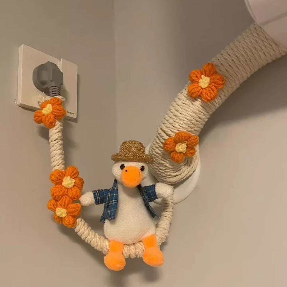 Cartoon Cotton Rope Pipe Cover Duck/Panda Heating System Decoration  Bedroom