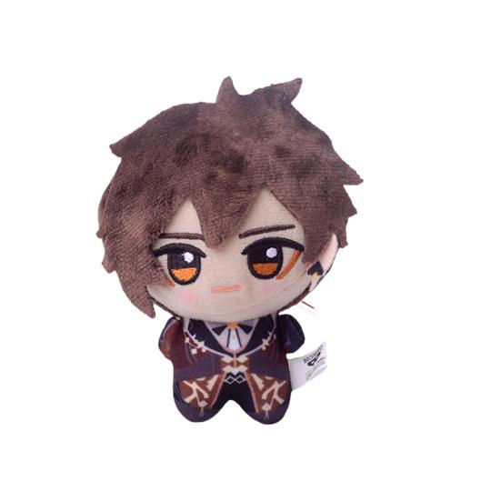 10cm Plush Doll Pendant Cute Fully Filled Anti-deformed Genshin Impact Plush Zhongli Xiao Tartaglia Keychain for Kids
