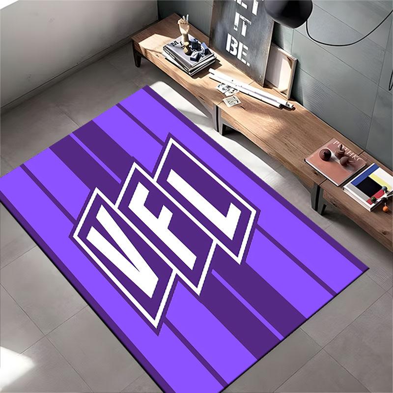 Purple Striped VFL Logo Carpet suitable as a non-slip mat for the living room or bedroom sofa