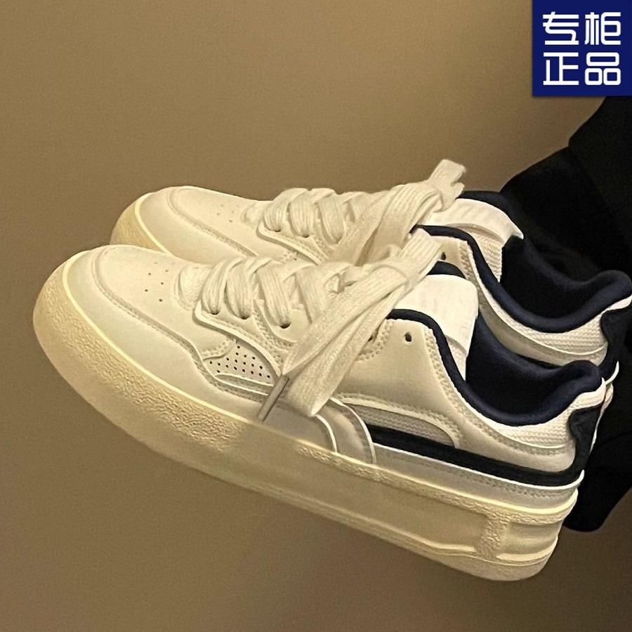 Nische Originalfarbabstimmung Board Schuhe Damen vielseitig Student Retro Casual Koreanische Internet-Berühmtheit Weiße Schuhe