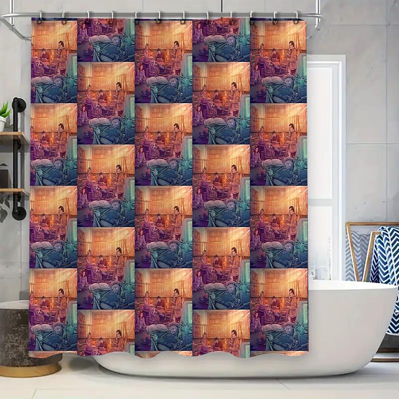 

Vintage Medieval Tapestry Shower Curtain Knights Templar Renaissance Gothic Decor Bathroom Set Waterproof Fabric W60H190(CM)-1 Pcs