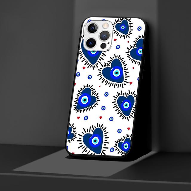 

Чехол Blue Evil Eye для Apple Iphone 14 11 13 12 Pro Max Xr 7 8 + Se 2020 Xs 6 6s Plus 5 5S, черный силиконовый чехол для телефона iPhone 13 Pro Max