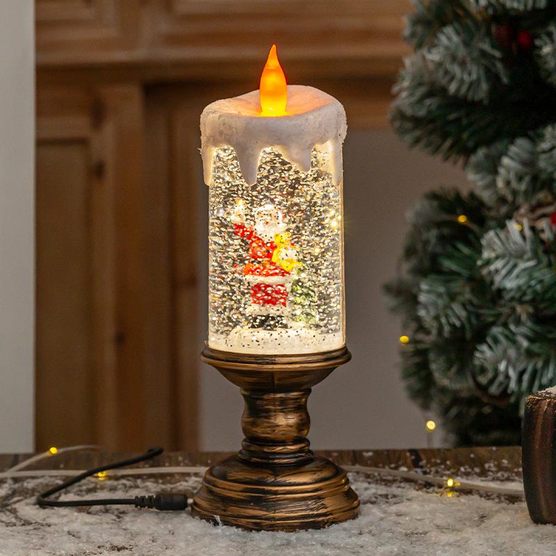 Christmas decorations, water candle lights, Christmas crystal lanterns, snow lanterns, children's birthday