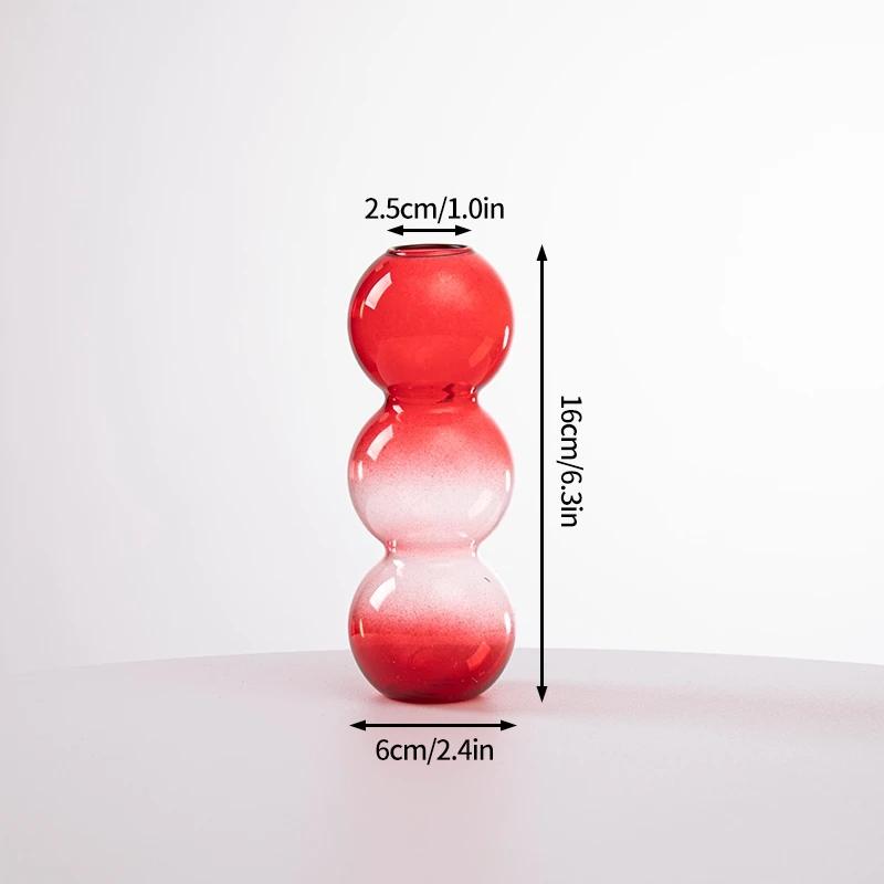 Glass Bubble Vase Flower Arrangements Vase Green Plants Hydrocuring Bottle Office Desk Ornaments Bubble Decorative Vase
