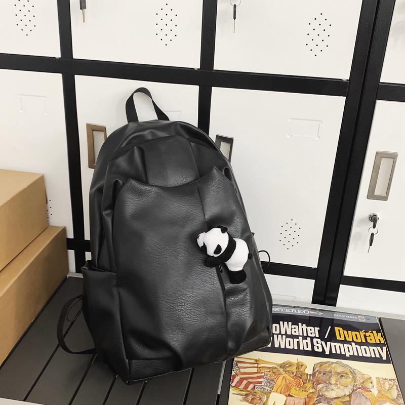 New Fashion PU Leather Double-Compartment Retro Backpack for Women