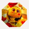 1pc Cartoon Pattern Umbrella with Plastic Handle,Suitable for All Seasons Home Travel Outdoor Umbrella