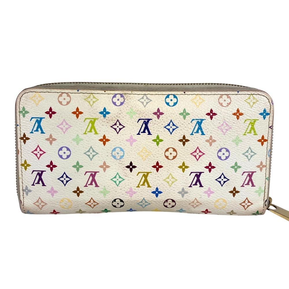 Louis Vuitton M60241 MonogramMulticolore Zippy Wallet Long Wallet White/pink