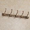 Brand New Antique Embossed Wall Mounted Coat Hooks 5 Row Coat Hook Door Back Bag Key Storage Rack Bathroom Towel Racks Wholesale