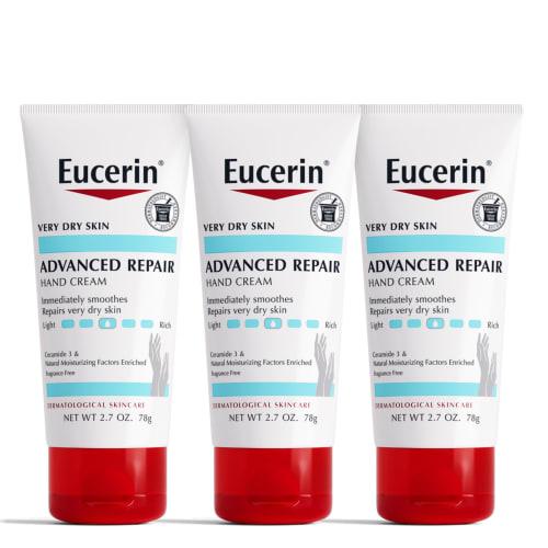 Eucerin Advanced Repair Hand Cream - 2.7 Oz Tube (Pack of 3)
