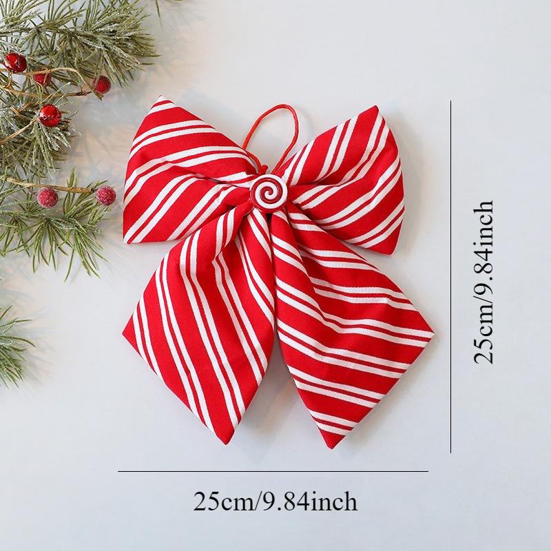 Christmas Decorative Knots 25x25cm Red Velvet Ribbon Bows Large Size Plush Bow Flower Craft Christmas Tree Ornaments Deco Noel