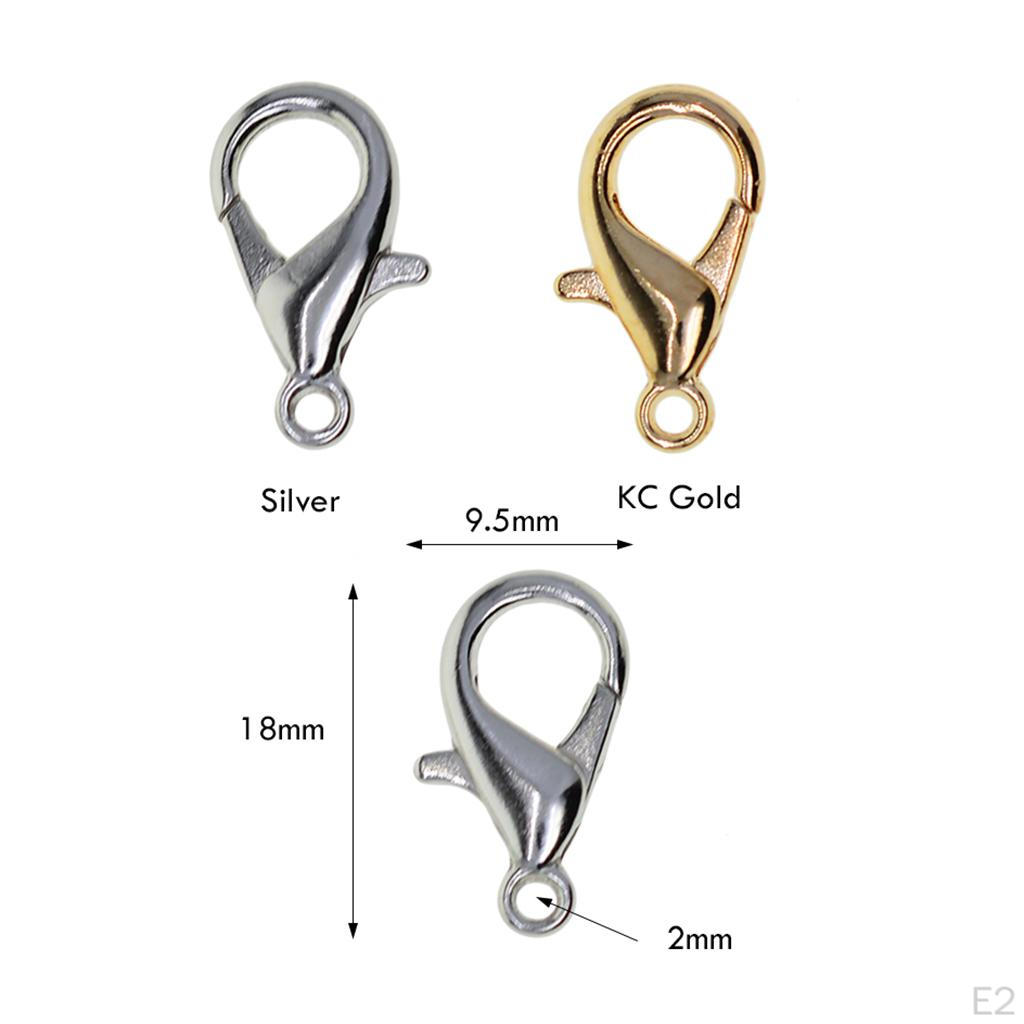 50 Lobster Claw Clasp Jewelry Making Accessory DIY Necklace Bracelet 18mm