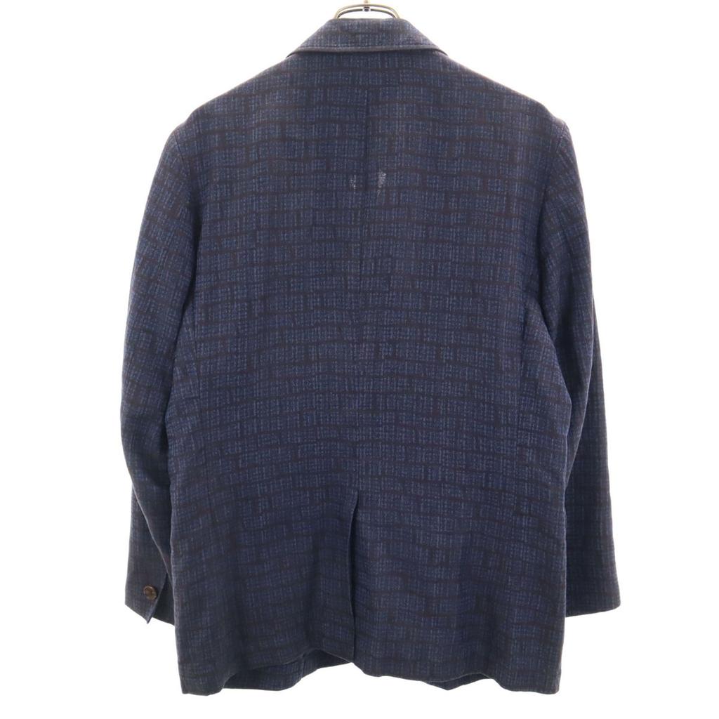 LANVIN LA COLLECTION Made in Japan Leinenmischung Karomuster Jacke 48 Herren Gebraucht