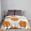 Orange Pomeranian Blanket Fashion Custom Pomeranian Spitz Lulu Dog Kurrotopia