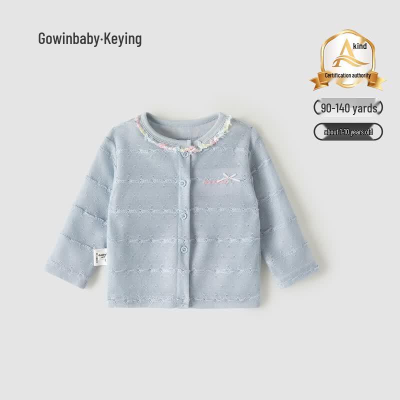 GOWINBABY Girls Korean Style Lace Knitted Cardigan 90