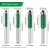 4Pieces 1/4Inch Shank Milling Cutters Suitable for Desktop and Handheld Routers Ideal for Edges Trimming Operations