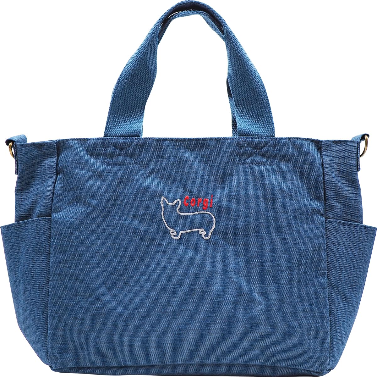 

Nick Knack Paseo 2way Walking Bag NV Corgi Heartful Pet Paseo Embroidery Dog Pet Walking [02966-05] Темно-синій