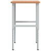 Vidaxl Workbench, 100X60X(71.5-98) Cm, Rectangular, Beech Wood